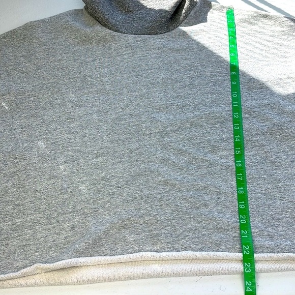 James Perse Melange Funnel Neck Sweater Oversized Short Sleeves Grey/White 2 (M) - Picture 9 of 10